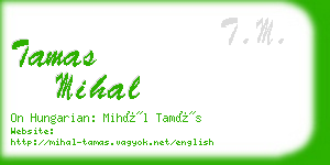 tamas mihal business card